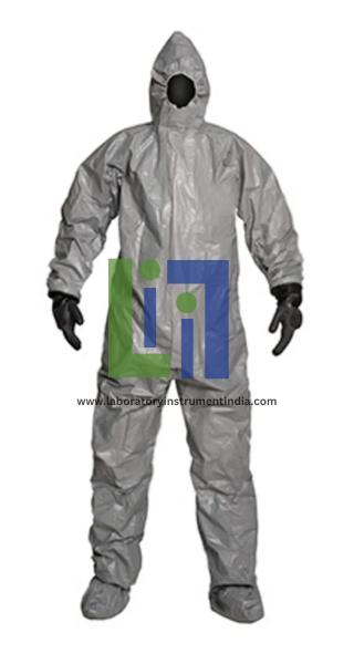 6000 Coverall with Attached Hood, Socks, Butyl Gloves