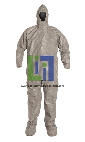 6000 Coverall with Respirator Fit Hood, Sock Boots, Butyl Gloves