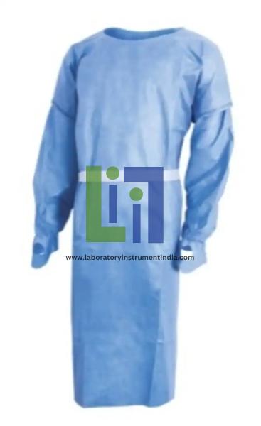 AAMI Level 3 Blue Heavyweight Isolation Gowns, Full Back