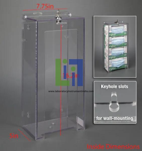 Mask Box Holder with Lock and Key