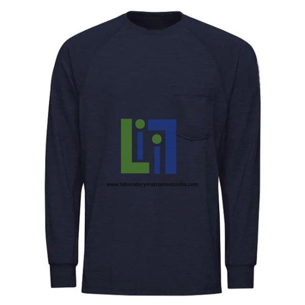 Men Long Sleeve Navy Flame Resistant Performance T-Shirt