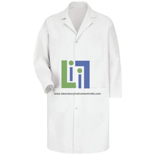 Men White Gripper-Front Lab Coats