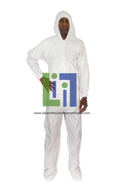 Microporous Coveralls with Attached Hood and Boot