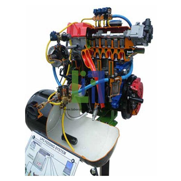 Multipoint Electronic Fuel Injection Engine with Petrol LPG Feeding System Cutaway