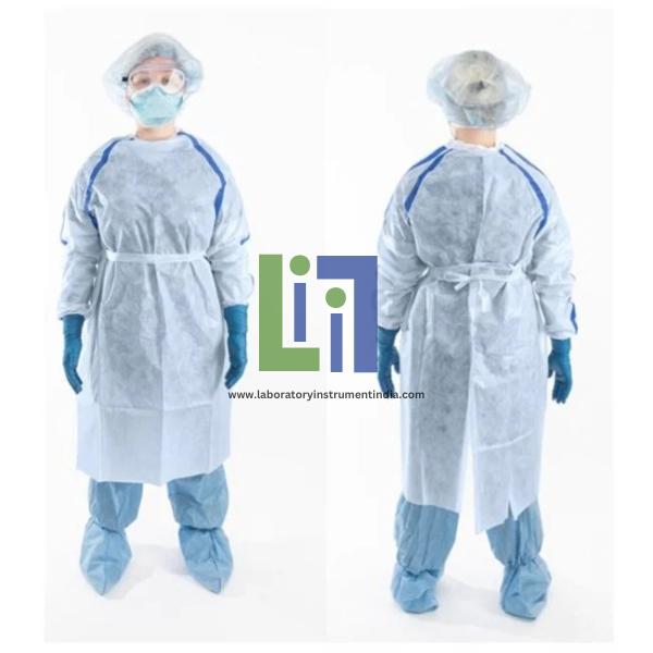 Non-Sterile Poly-Coated Full Coverage Chemotherapy Gowns, Full Back